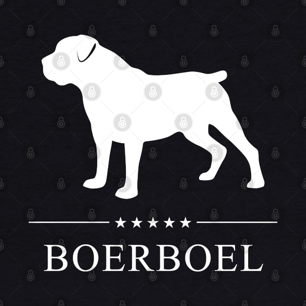 Boerboel Dog White Silhouette by millersye